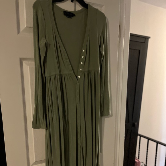 HATCH: The Softest Rib Nursing Dress (Pine) main image 1